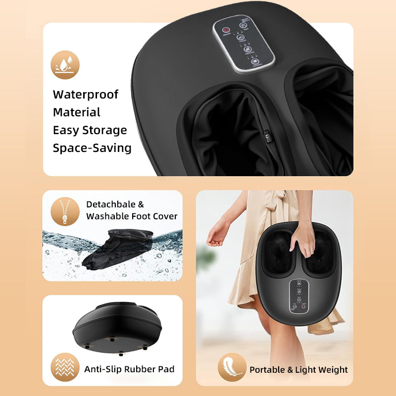 iKyoor Foot Massager Heated Shiatsu Deep Kneading Air Compression