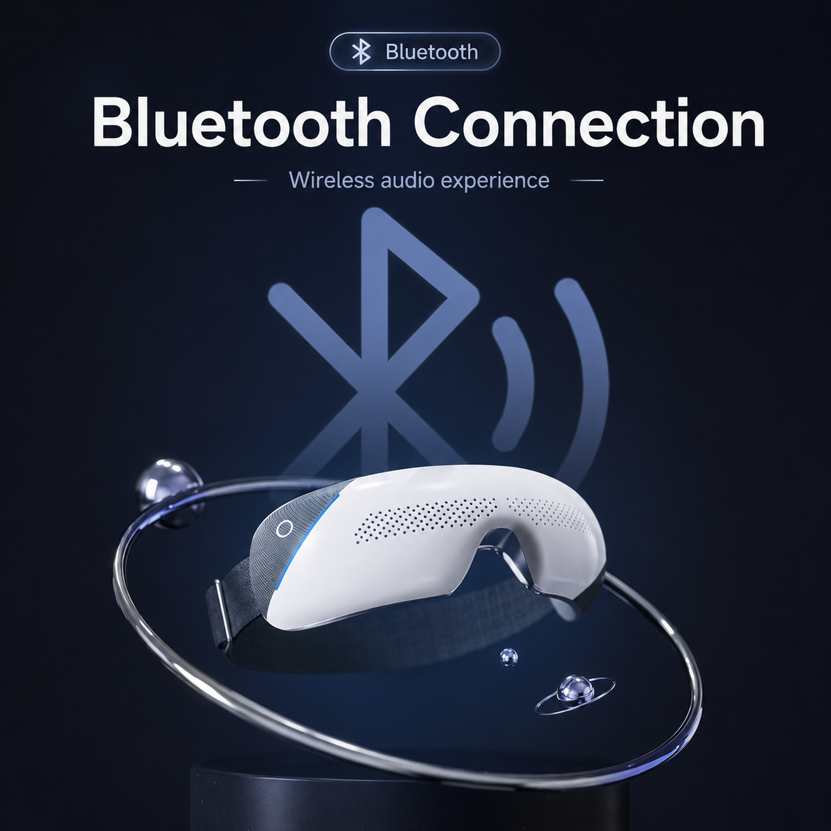 iKyoor Smart Eye Massager with Heat Bluetooth Music Visualized Nice Gift Box Comfort Support