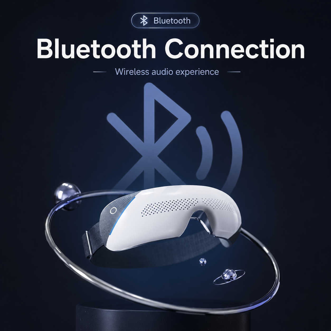 iKyoor Smart Eye Massager with Heat Bluetooth Music Visualized Nice Gift Box Comfort Support