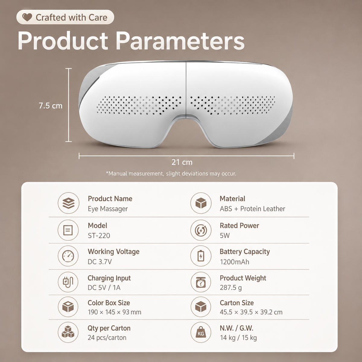 iKyoor Smart Eye Massager with Heat Bluetooth Music Visualized Nice Gift Box Comfort Support