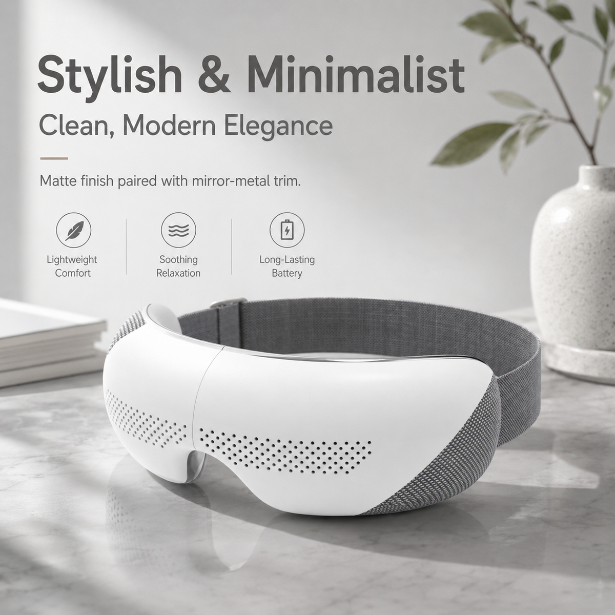 iKyoor Smart Eye Massager with Heat Bluetooth Music Visualized Nice Gift Box Comfort Support