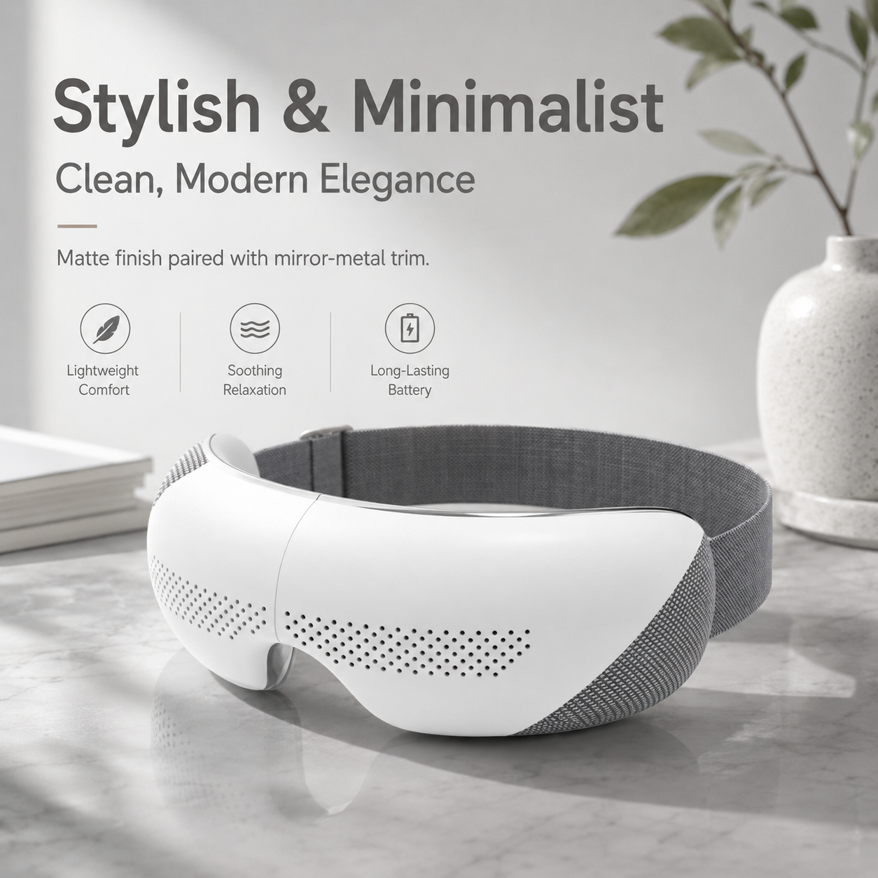 iKyoor Smart Eye Massager with Heat Bluetooth Music Visualized Nice Gift Box Comfort Support