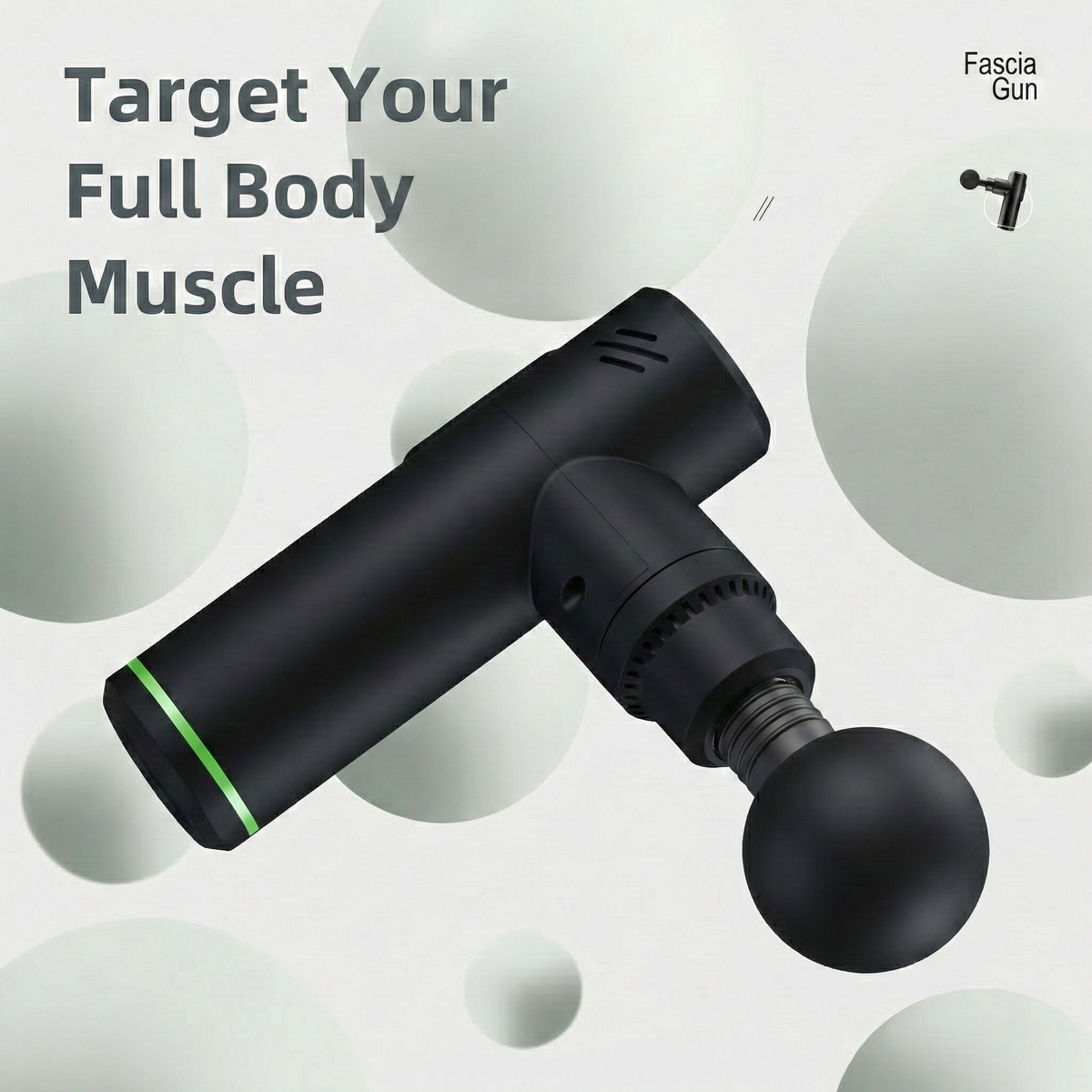iKyoor Massage Gun 6 Speeds 12 Heads Deep Tissue Brushless Motor Body Muscle Comfort Support