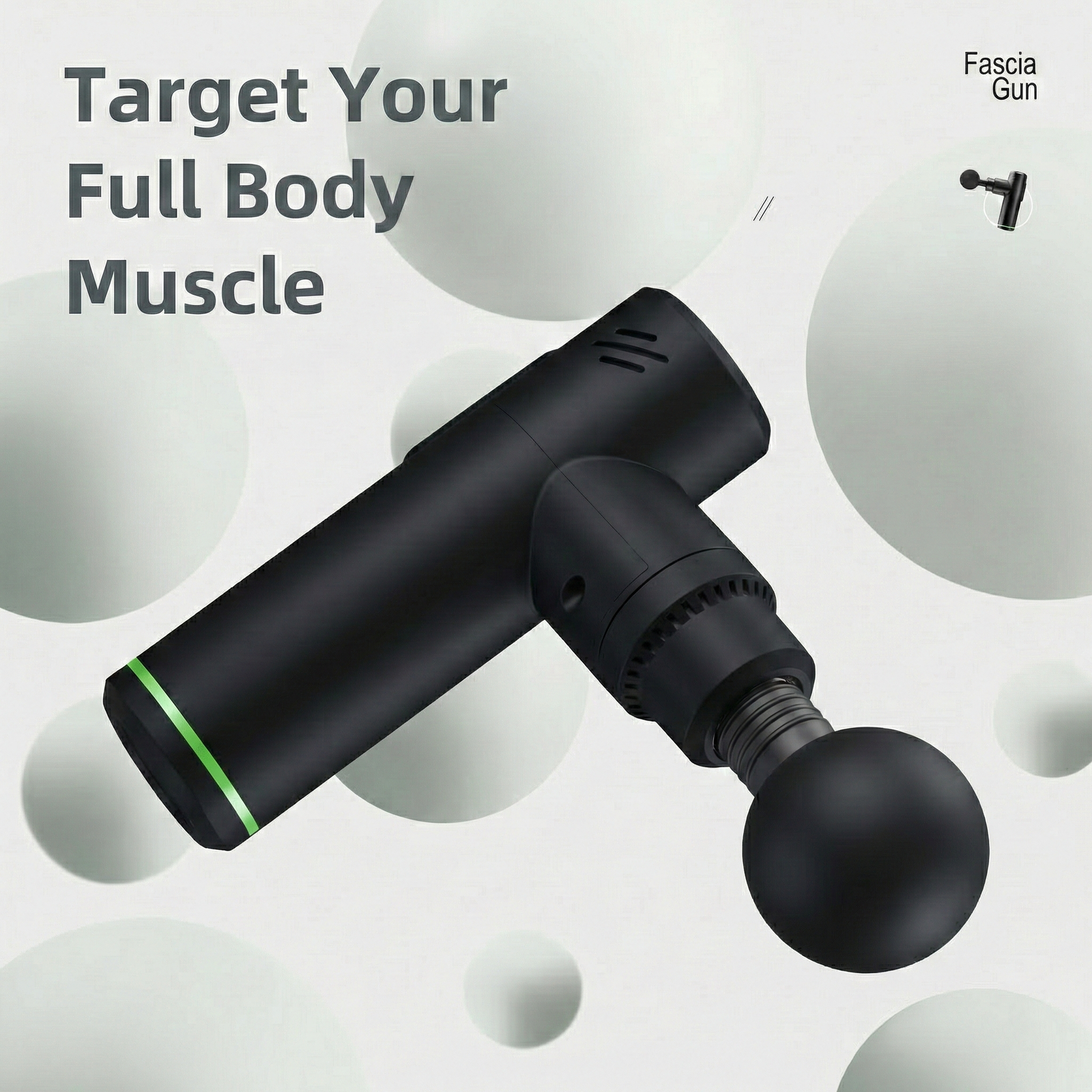 iKyoor Massage Gun 6 Speeds 12 Heads Deep Tissue Brushless Motor Body Muscle Comfort Support