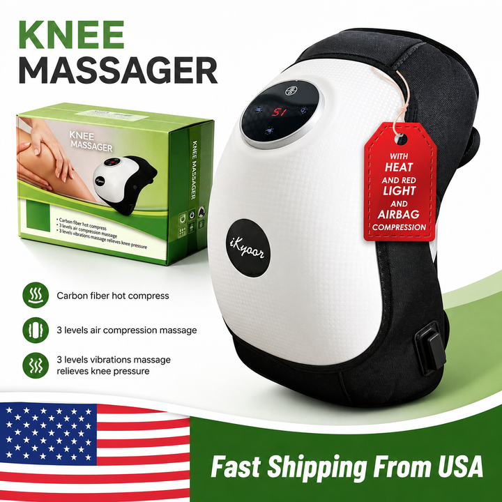 iKyoor Wireless Knee Massager for Comfort Support with Heat and Airbag Wave Compression