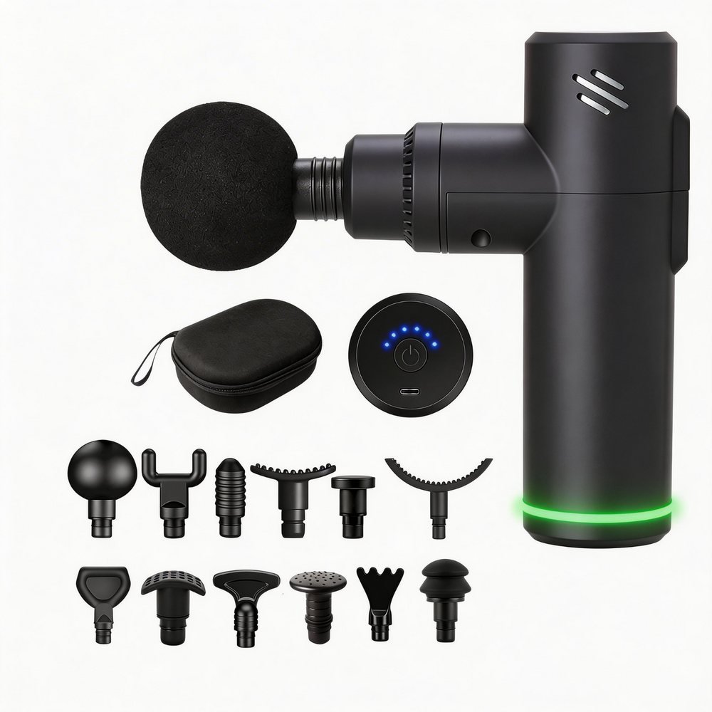 iKyoor Massage Gun 6 Speeds 12 Heads Deep Tissue Brushless Motor Body Muscle Comfort Support