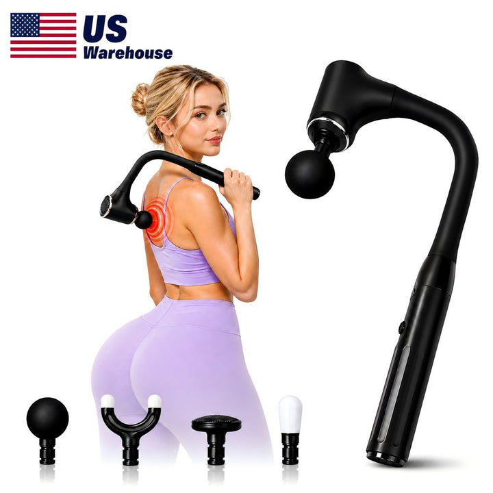 iKyoor Massage Gun Brushless Extended Handle Deep Tissue Electric Massage Hammer