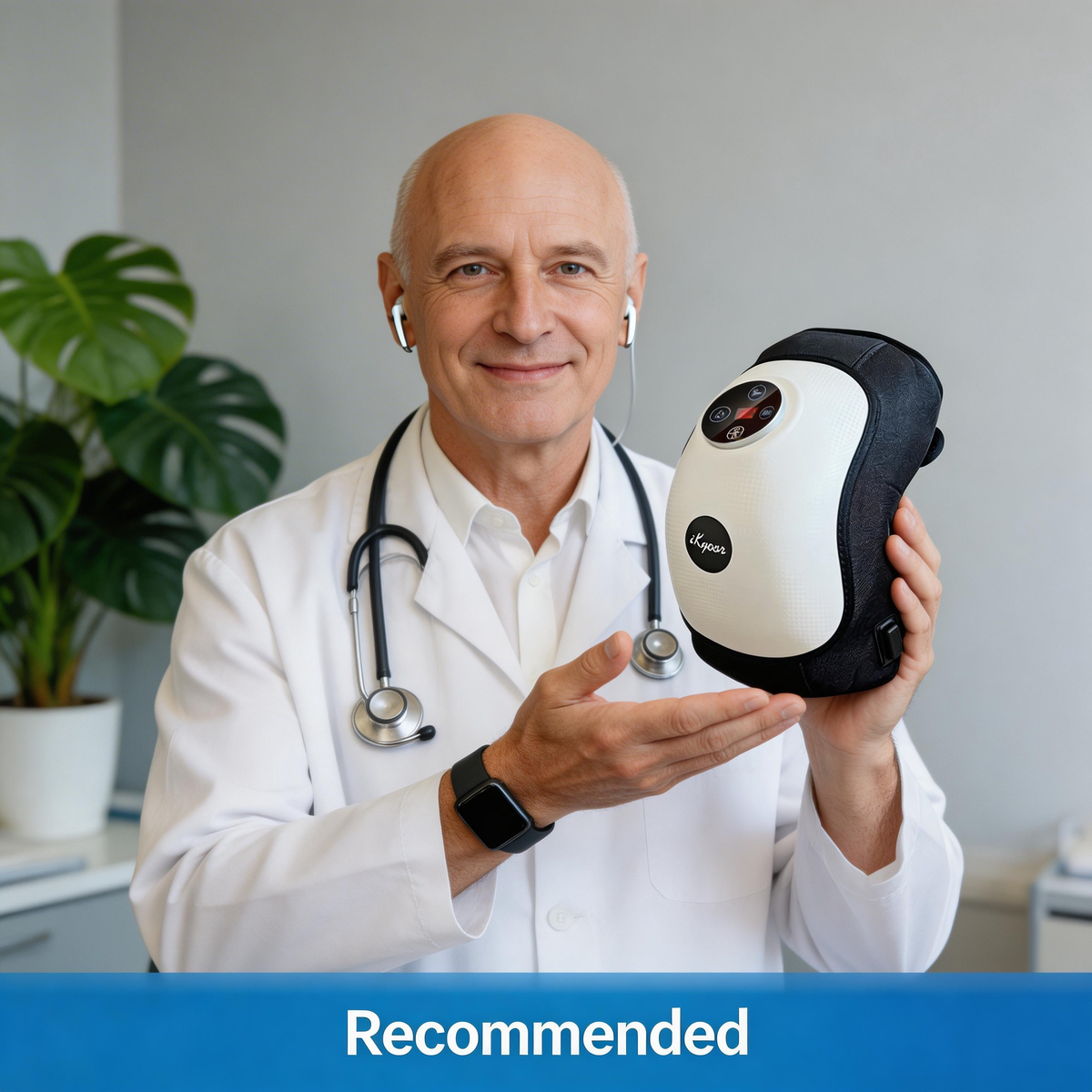 iKyoor Wireless Knee Massager for Comfort Support with Heat and Airbag Wave Compression