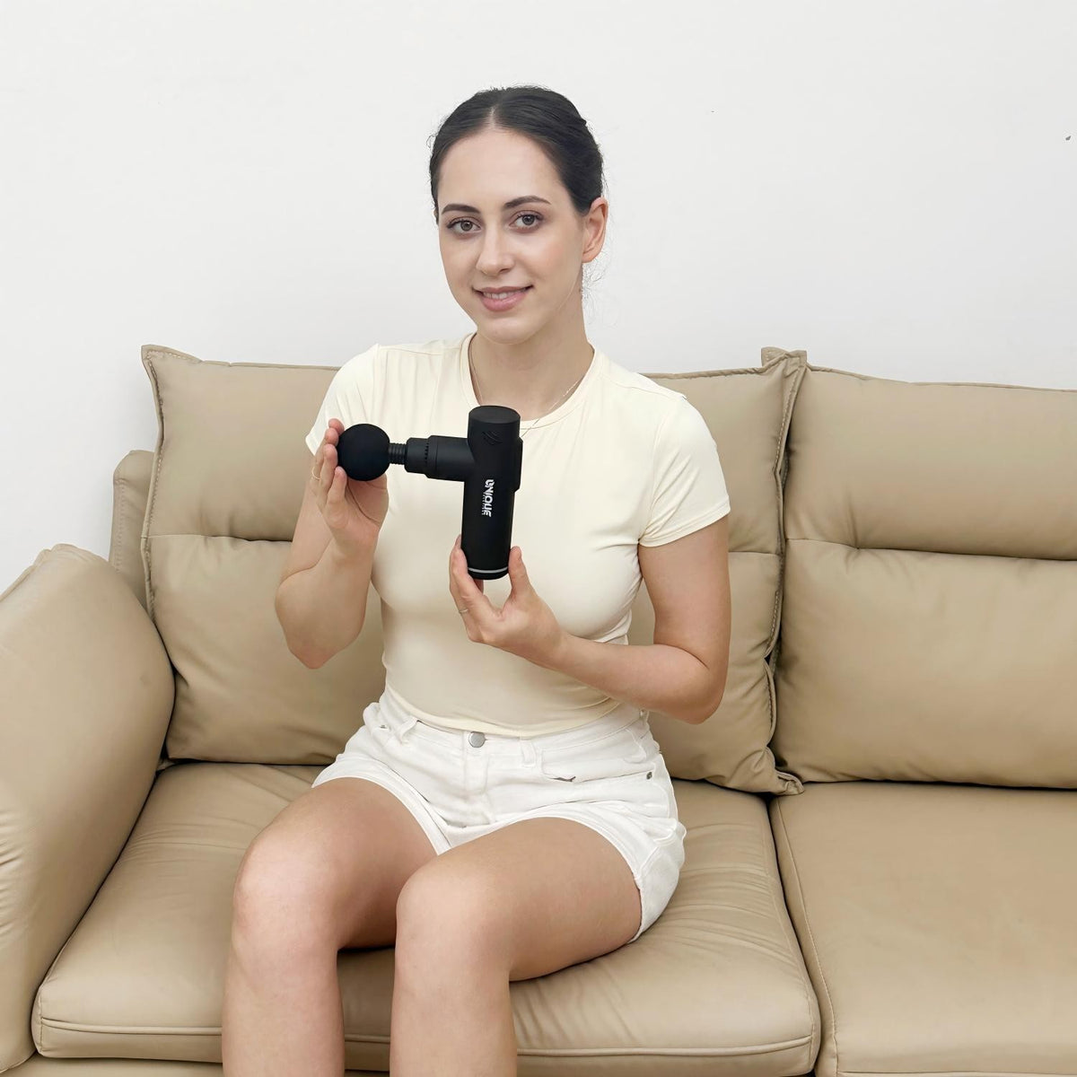 iKyoor Massage Gun 6 Speeds 12 Heads Deep Tissue Brushless Motor Body Muscle Comfort Support