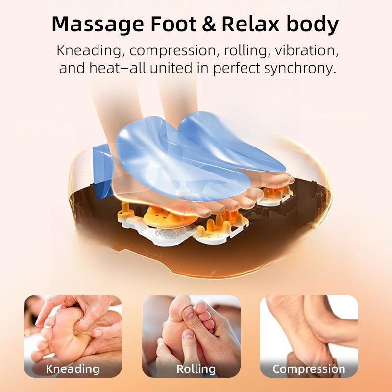 iKyoor Foot Massager Heated Shiatsu Deep Kneading Air Compression