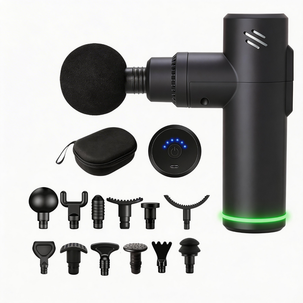 iKyoor Massage Gun 6 Speeds 12 Heads Deep Tissue Brushless Motor Body Muscle Comfort Support