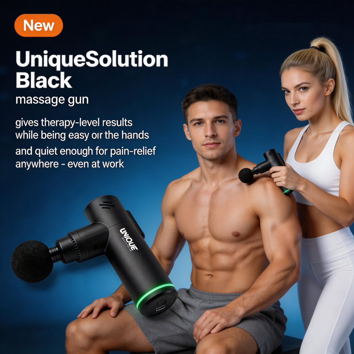 iKyoor Massage Gun 6 Speeds 12 Heads Deep Tissue Brushless Motor Body Muscle Comfort Support