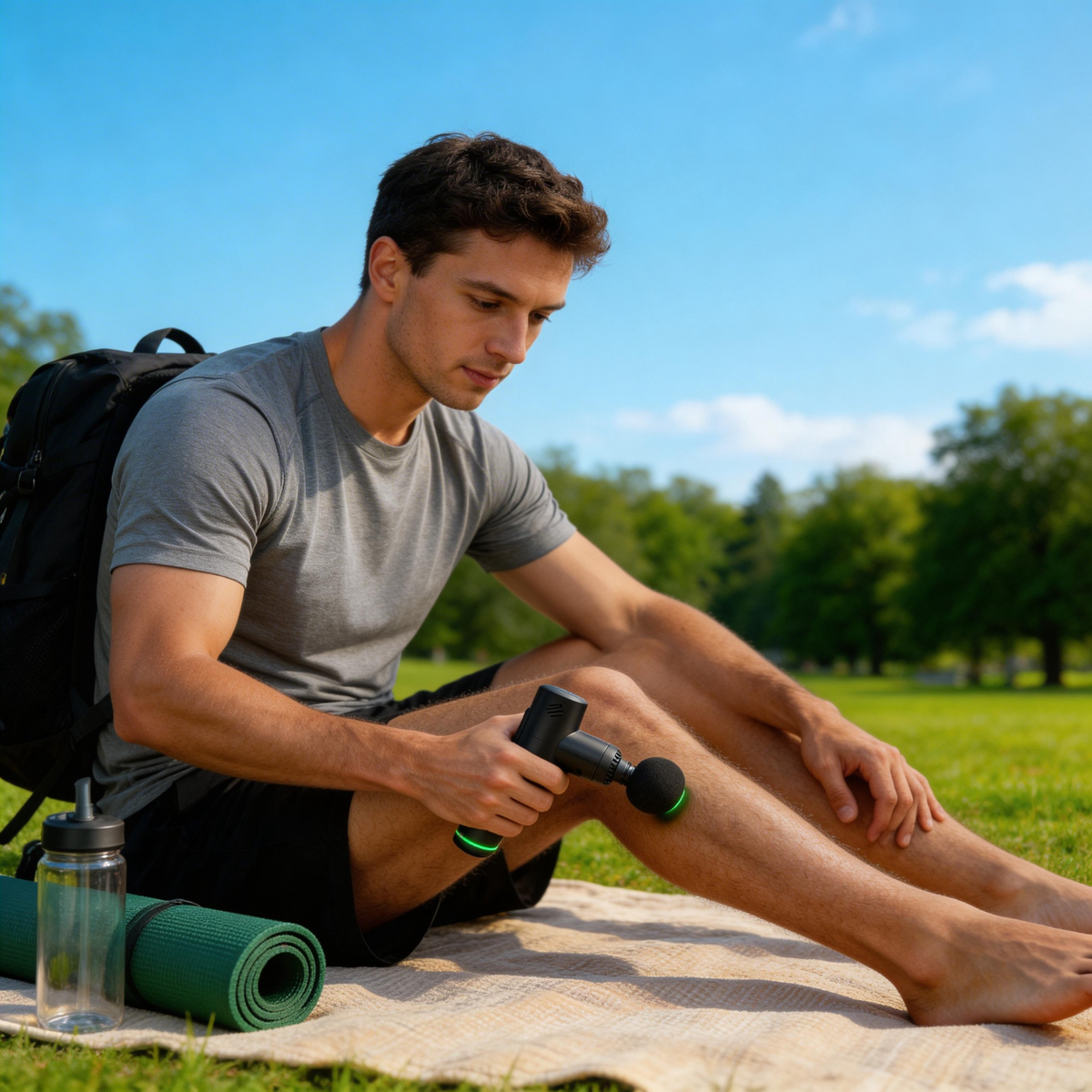 iKyoor Massage Gun 6 Speeds 12 Heads Deep Tissue Brushless Motor Body Muscle Comfort Support