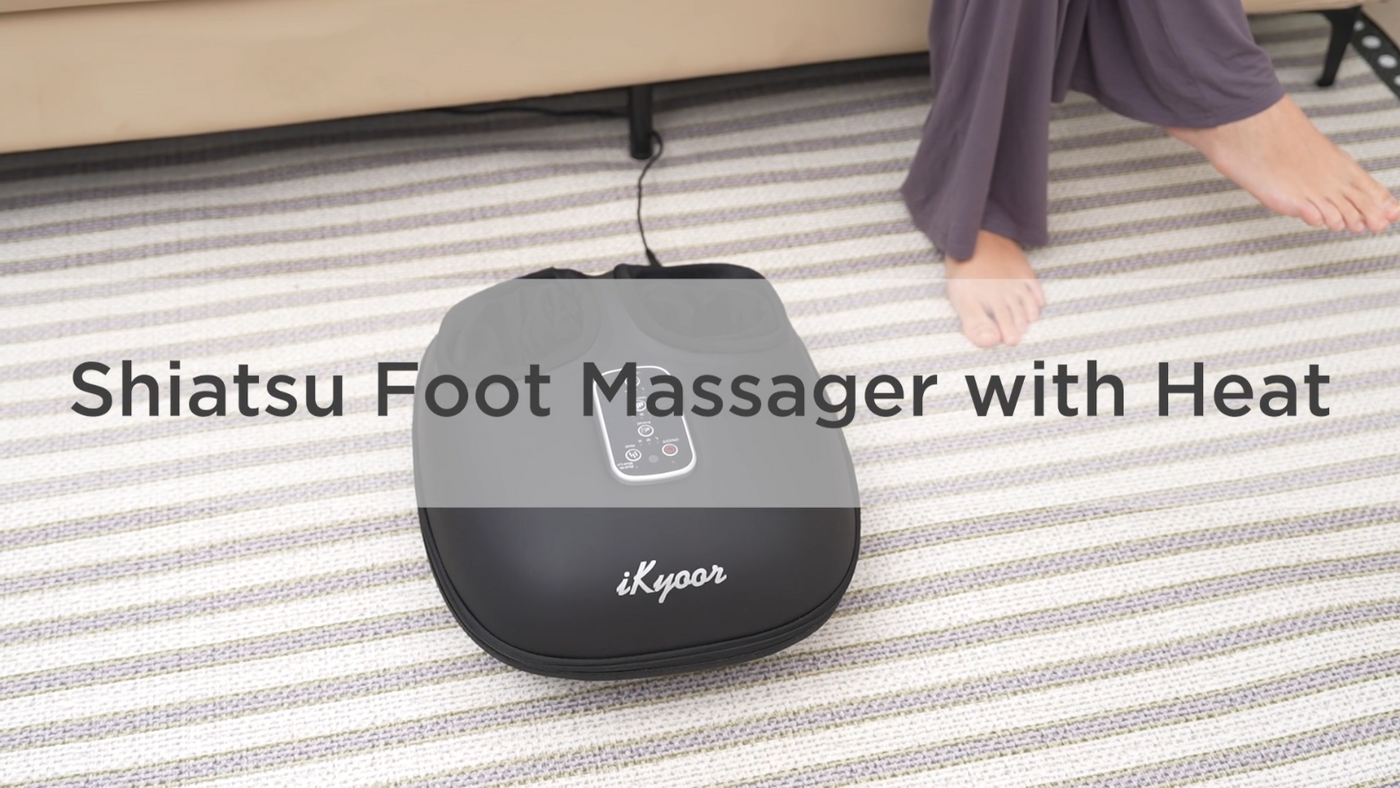 iKyoor Foot Massager Heated Shiatsu Deep Kneading Air Compression